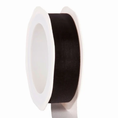 Organzová stuha se střiženým okrajem Voile 25 mm x 25 m černá