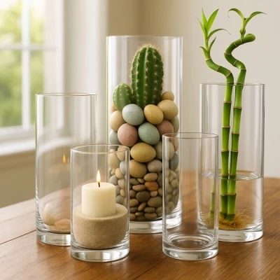 SILNOSTĚNNÁ VÁZA KYLIN CYLINDER ø15cm výška 40cm tl.5mm