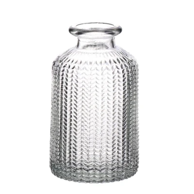 SKLENĚNÁ VÁZA 662800900 Bottle Caro clear d6cm v10cm