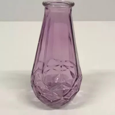 SKLENENÁ VÁZA 662802200 Bottle Caro2 purple d7cm v14cm