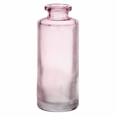 SKLENĚNÁ VÁZA ALESSANDRA ø5,2/3,5cm výška 13,2cm  RŮŽOVÁ