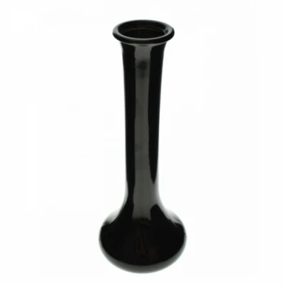 SKLENĚNÁ VÁZA ALESSIA výška 25cm ČERNÁ