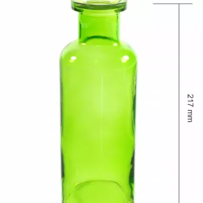 Skleněná váza BOTTLE v21cm-zelená