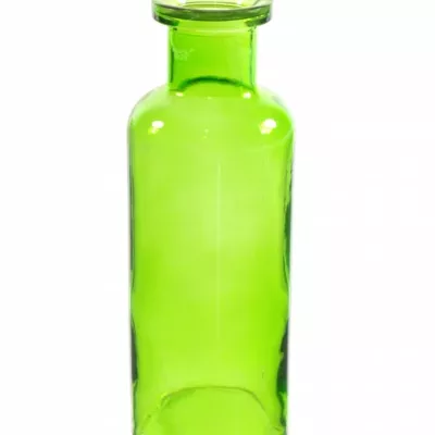 Skleněná váza BOTTLE v21cm-zelená