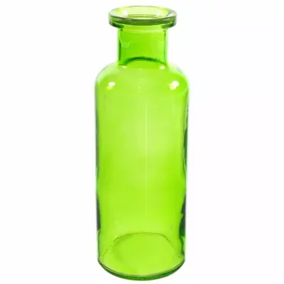 Sklenená váza BOTTLE v21cm-zelená