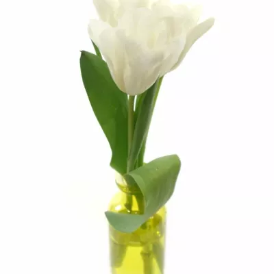 Skleněná váza BOTTLE v21cm-žlutá