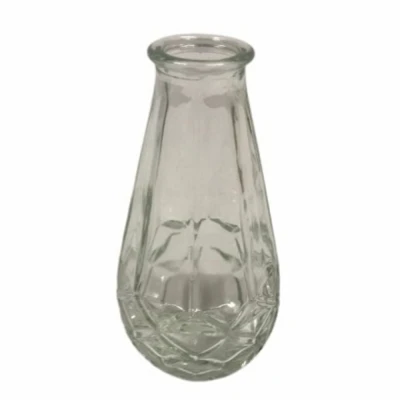 SKLENĚNÁ VÁZA CHIARA ø7cm výška 14cm ČIRÁ
