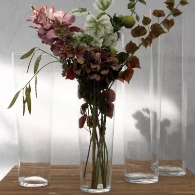 SKLENĚNÁ VÁZA DANIELLE ø18cm výška 60cm