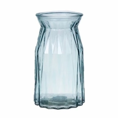 SKLENĚNÁ VÁZA NATALY ø10,5/11,5cm výška 20cm SVĚTLE MODRÁ