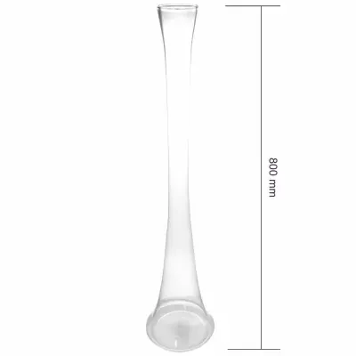 Sklenená váza PIPE d8cm v80cm