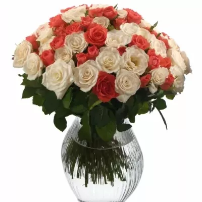 Skleněná váza RIB d12cm v30cm