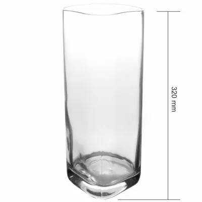Skleněná váza SQROUND d12cm v32cm