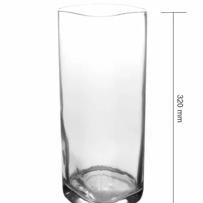 Skleněná váza SQROUND d12cm v32cm