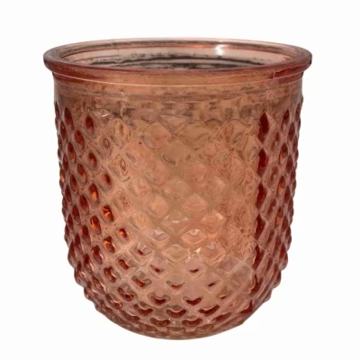 SKLENĚNÝ SVÍCEN DANIELA ø 8,5 cm výška 9 cm