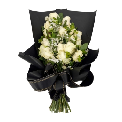 Smuteční kytice na položení - bílá