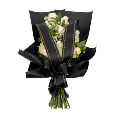 Smuteční kytice na položení - bílá