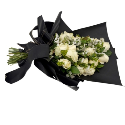 Smuteční kytice na položení - bílá