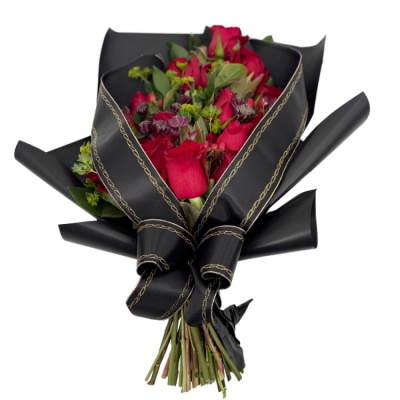 Smuteční kytice na položení - červená 60cm