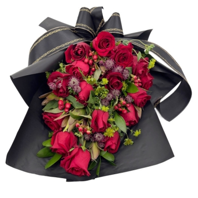 Smuteční kytice na položení - červená