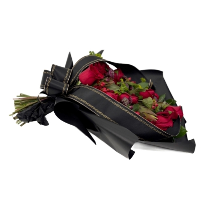 Smuteční kytice na položení - červená