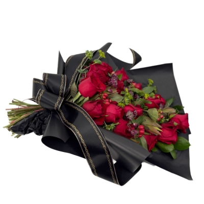 Smuteční kytice na položení - červená