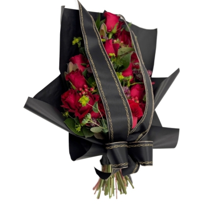 Smuteční kytice na položení - červená