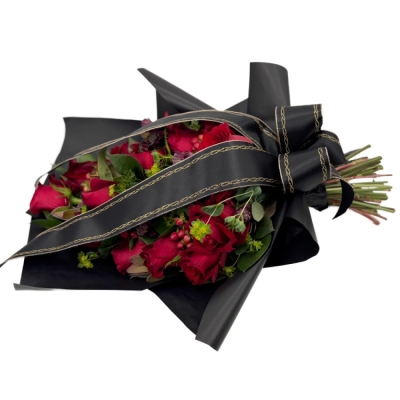Smuteční kytice na položení - červená