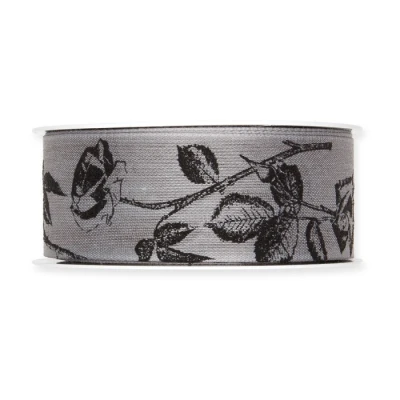 Smuteční stuha růže šedá 40mm x 18m