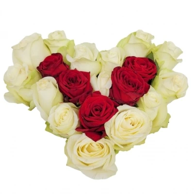 Srdce z růží malé JESSICA 50cm