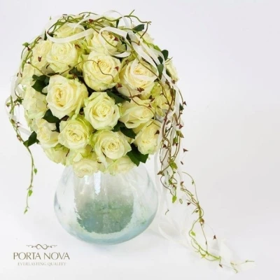 Srdce z růží malé WHITE NAOMI