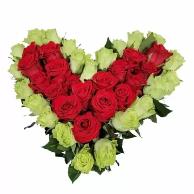 Srdce z růží velké AMALIA 60cm