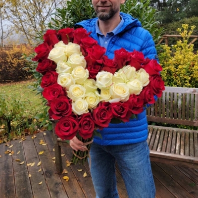 Srdce z růží velké GEORGIA