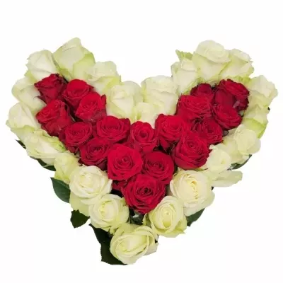 Srdce z růží velké JESSICA 80cm