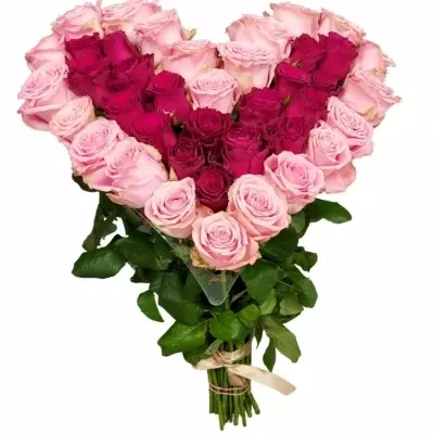 Srdce z růží velké LAURA 60cm