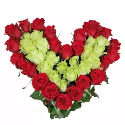 Srdce z ruží velké LORANA 50cm