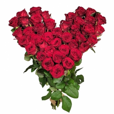 Srdce z růží velké RED NAOMI! 55cm