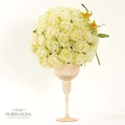 Srdce z růží velké WHITE NAOMI