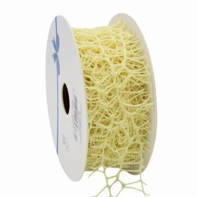 Pavučinová stuha Coral 38 mm x 10 m slonová kost 