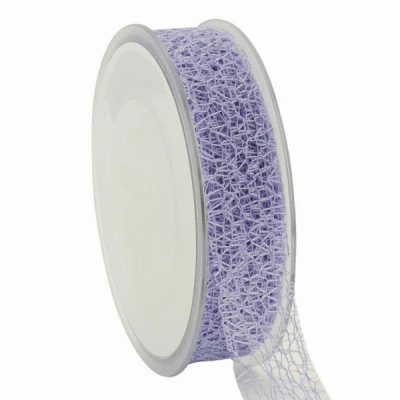 Pavučinová dekorační stuha 25 mm x 20 m levandulová