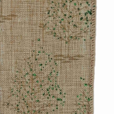 Stuha jutová s drátkem hnědá vánoční stromek 9.1 m