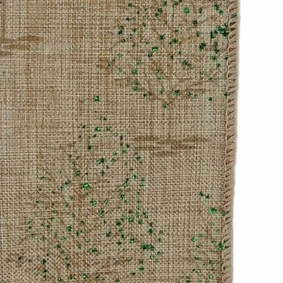 Stuha jutová s drátkem hnědá vánoční stromek 9.1 m