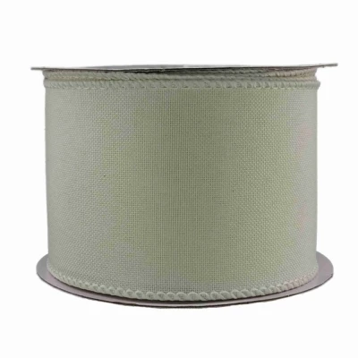 Stuha jutová s drátkem krémová svatební 9.1 m