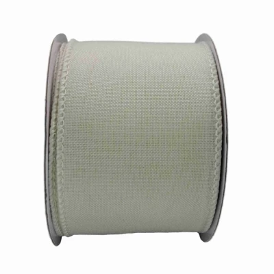 Stuha jutová s drátkem krémová svatební 9.1 m