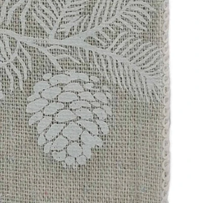 Stuha jutová s drátkem šedá vánoční šišky 9.1 m