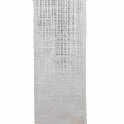 Stuha lněná s drátkem bílá 9.1 m