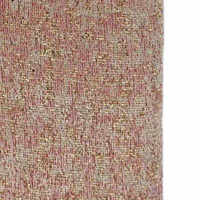 Stuha lněná s drátkem růžová vánoční třpytky 9.1 m