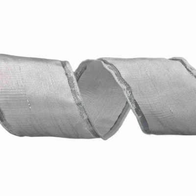 Stuha organzová s drátkem bílá 9.1 m