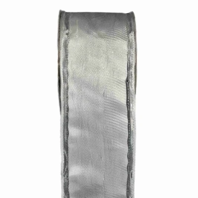 Stuha organzová s drátkem bílá 9.1 m