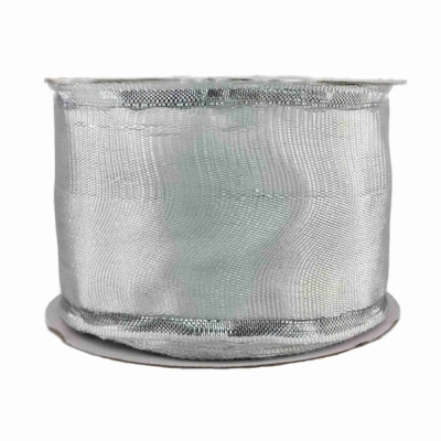 Stuha organzová s drátkem bílá 9.1 m