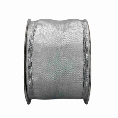 Stuha organzová s drátkem bílá 9.1 m